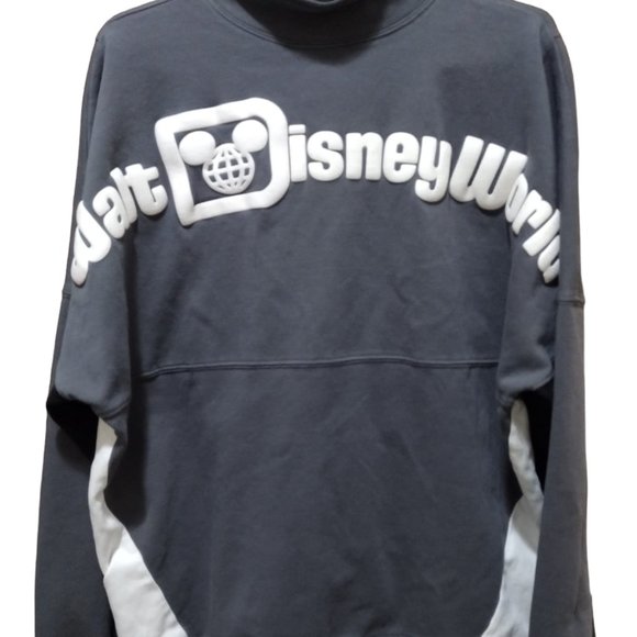 Disney Parks Walt Disney World Gray Zip Track Jacket Spirit Jersey Sz L - Picture 2 of 11